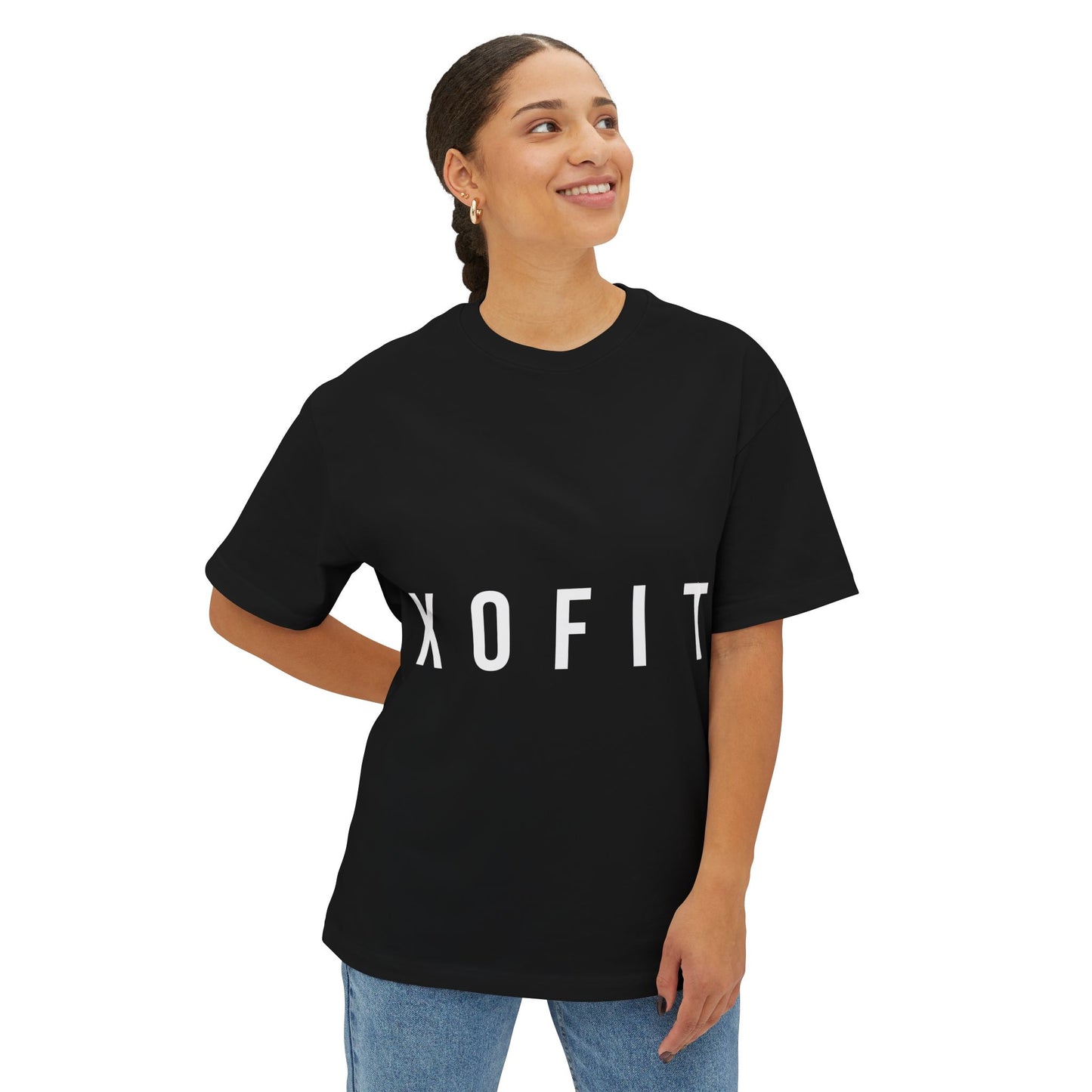 XOFIT Boxy Tee — Minimalist Oversized Fitness T-Shirt