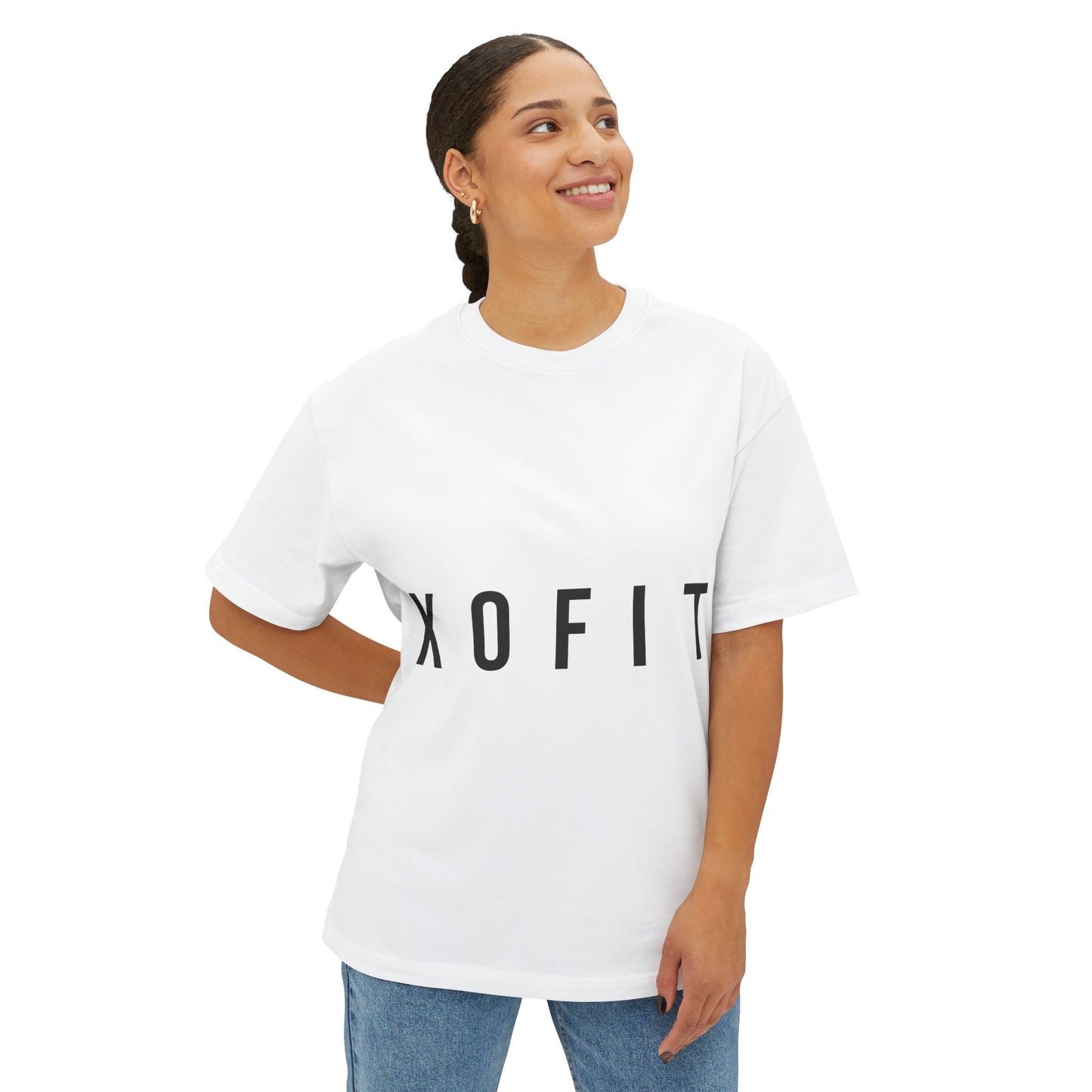 XOFIT Boxy Tee — Minimalist Oversized Fitness T-Shirt
